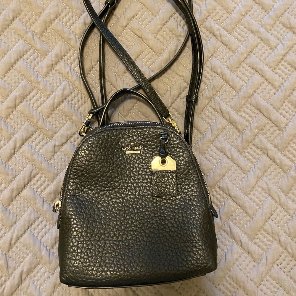 Black Kate Spade mini backpack